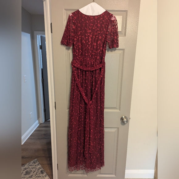 Baltic Born Marseille Embossed Maxi Dress in Mulberry - Picture 2 of 6